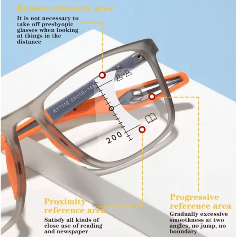 TR90 Progressive AntiBlue Light Multifocal Reading Glasses 5