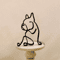 Modern Wrought Iron Dog Sculpture Decorative Animal Figurine 2