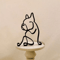 Modern Wrought Iron Dog Sculpture Decorative Animal Figurine 2