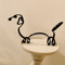 Modern Wrought Iron Dog Sculpture Decorative Animal Figurine 3