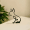 Modern Wrought Iron Dog Sculpture Decorative Animal Figurine 4
