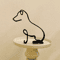 Modern Wrought Iron Dog Sculpture Decorative Animal Figurine 5