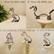 Modern Wrought Iron Dog Sculpture Decorative Animal Figurine 6