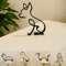 Modern Wrought Iron Dog Sculpture Decorative Animal Figurine 7