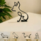 Modern Wrought Iron Dog Sculpture Decorative Animal Figurine 7