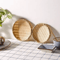 Handmade Woven Bamboo Bread Basket Tray For Kitchen Table Serving 8
