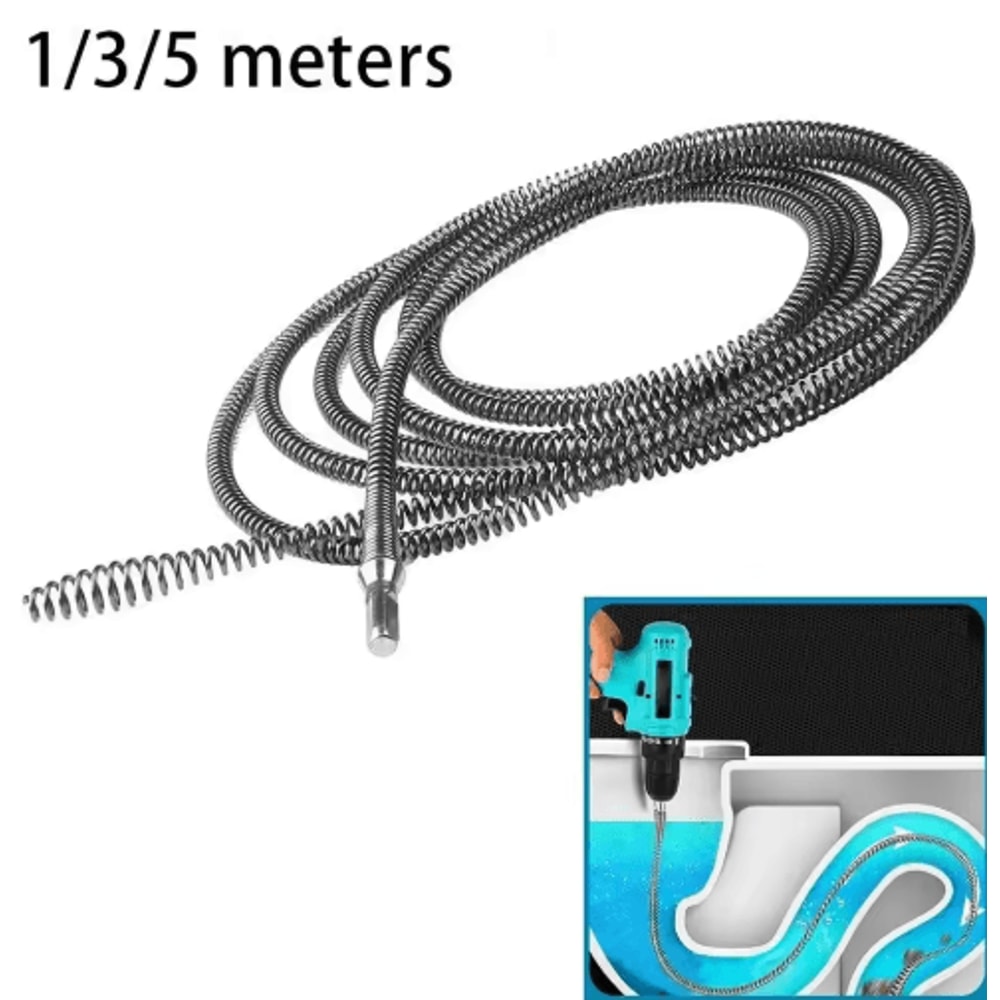 Electric Drill Drain Cleaner Spring For Fast Pipe Sink Clog Removal 5