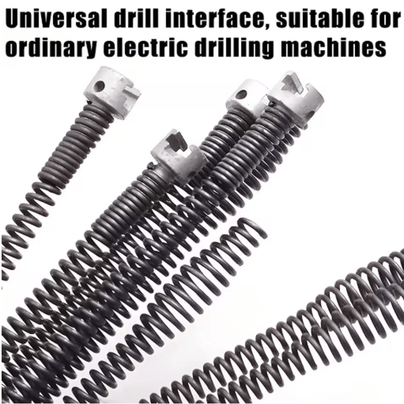 Electric Drill Drain Cleaner Spring For Fast Pipe Sink Clog Removal 7