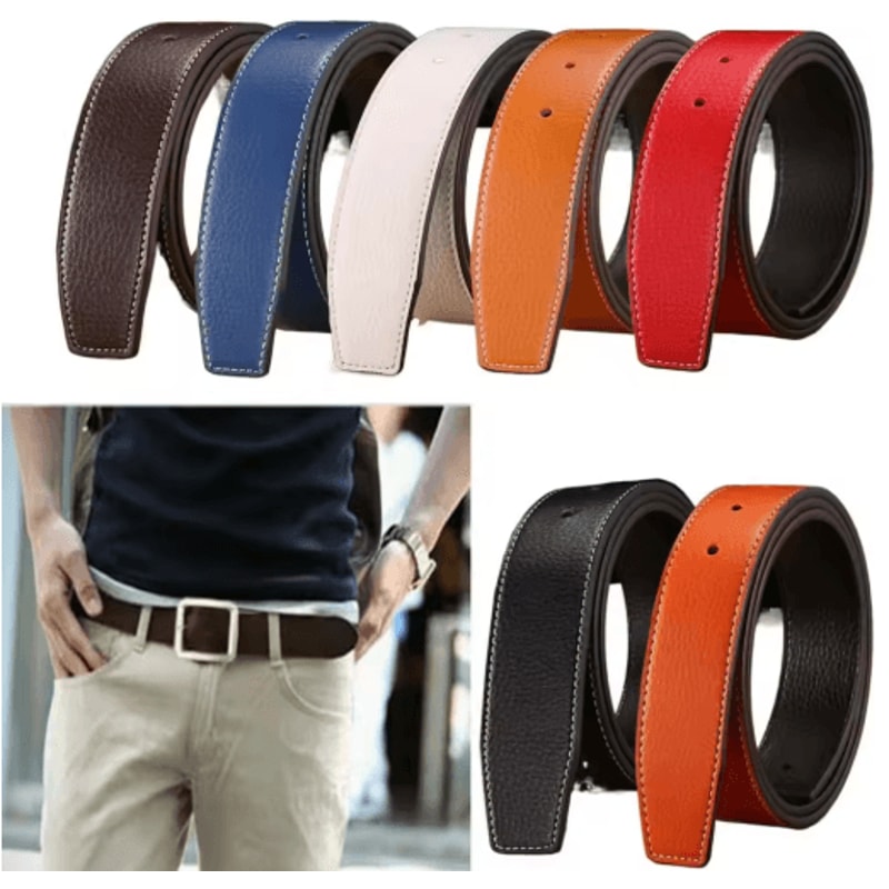 Luxury Genuine Leather Belt Strap For Jeans Trousers 0