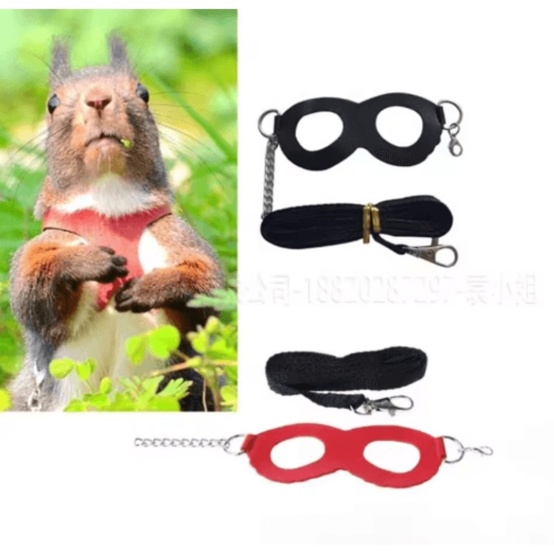 PU Leather Small Pet Harness Leash Set For Hamsters Guinea Pigs Sugar Gliders 5