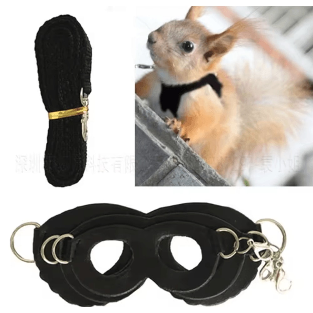 PU Leather Small Pet Harness Leash Set For Hamsters Guinea Pigs Sugar Gliders 7