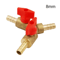 3Way Brass Ball Valve Hose Barb Connector For Fuel Water Air Lines 3