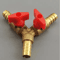 3Way Brass Ball Valve Hose Barb Connector For Fuel Water Air Lines 8