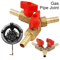 3Way Brass Ball Valve Hose Barb Connector For Fuel Water Air Lines 0