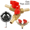 3Way Brass Ball Valve Hose Barb Connector For Fuel Water Air Lines 0