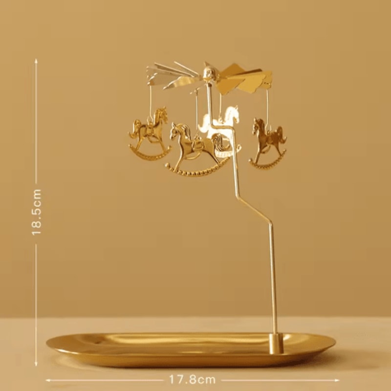 Rotating Gold Tealight Candle Holder For Romantic Home Wedding Decor 1