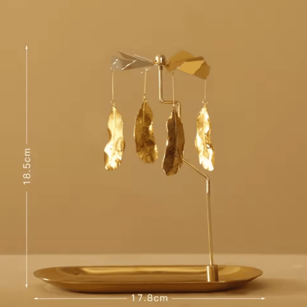 Rotating Gold Tealight Candle Holder For Romantic Home Wedding Decor 3