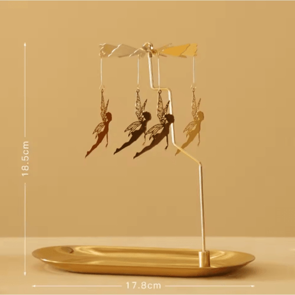 Rotating Gold Tealight Candle Holder For Romantic Home Wedding Decor 4