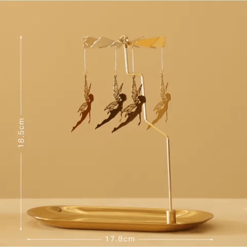 Rotating Gold Tealight Candle Holder For Romantic Home Wedding Decor 4