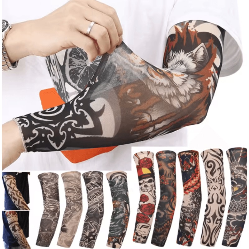 Floral UV Protection Arm Sleeves For Cyclin Sports Outdoor Wear 13