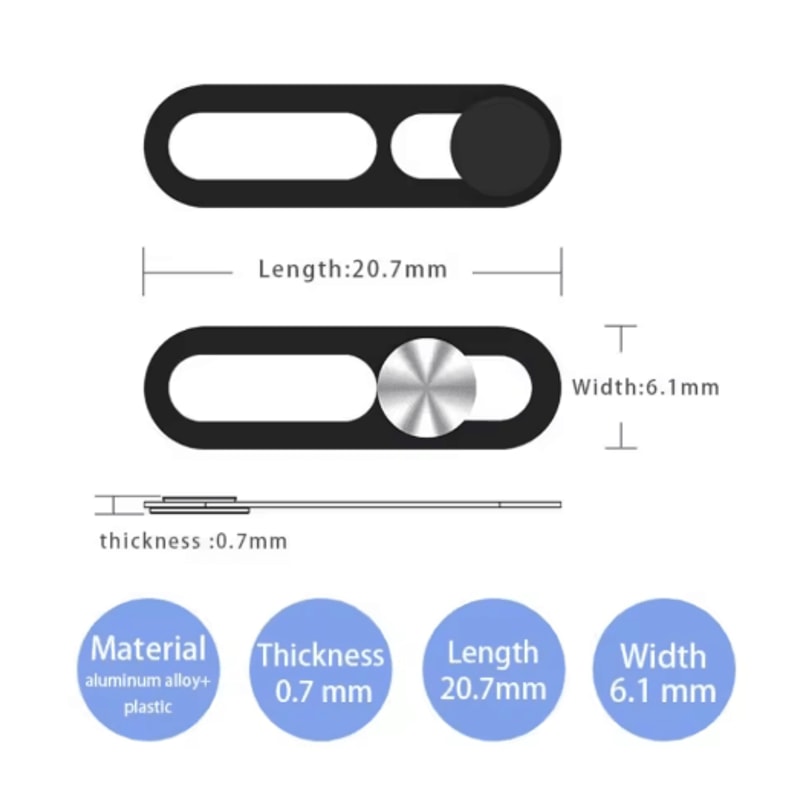 Privacy Webcam Cover Slider For IPhone 14 Series Cameras 5