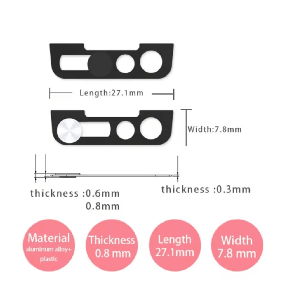 Privacy Webcam Cover Slider For IPhone 14 Series Cameras 6