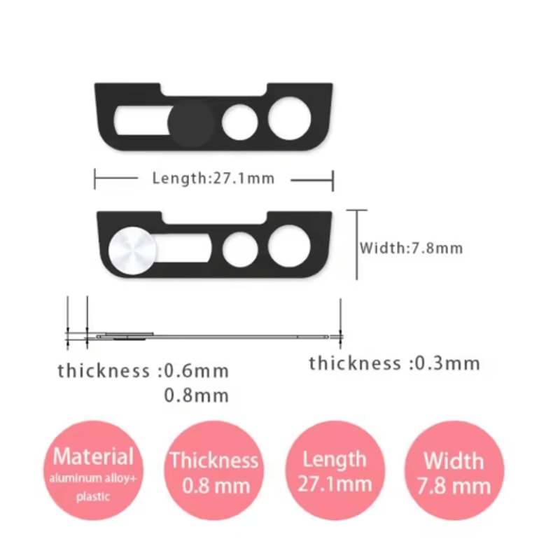 Privacy Webcam Cover Slider For IPhone 14 Series Cameras 6