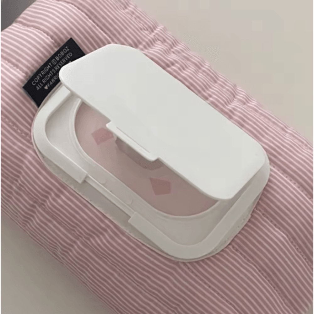 Striped Quilted Wet Wipe Pouch For Portable Tissue Storage Home Organization 1