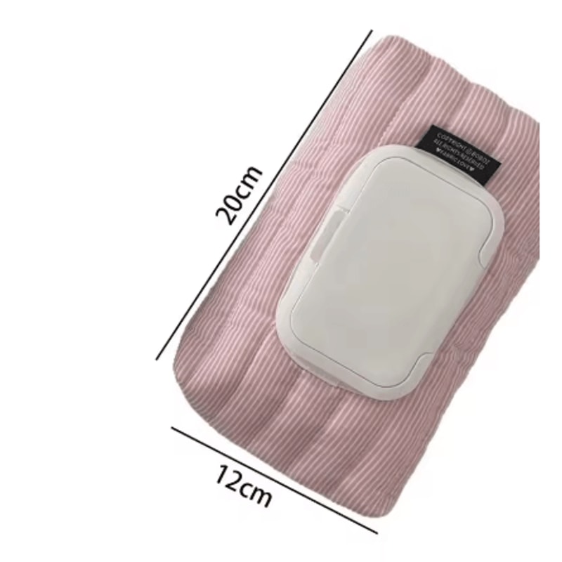 Striped Quilted Wet Wipe Pouch For Portable Tissue Storage Home Organization 3