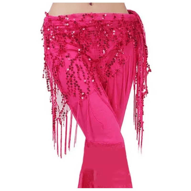 Sequin Tassel Belly Dance Hip Scarf For Womens Dance Costumes 5