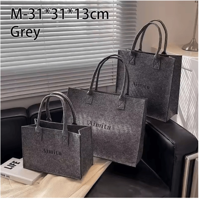 Large Capacity Felt Crossbody Shoulder Bag For Everyday Travel Casual Use 4