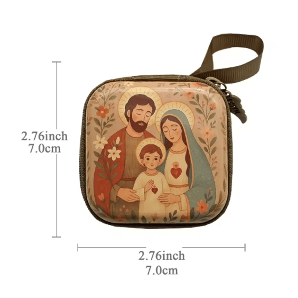 Portable Virgin Mary Rosary Storage Case For Prayer Jewelry Organization 8