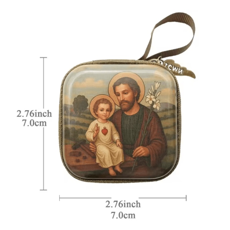 Portable Virgin Mary Rosary Storage Case For Prayer Jewelry Organization 14