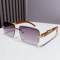 Rimless Retro Sunglasses With Metal Temples For Men Women 3