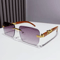 Rimless Retro Sunglasses With Metal Temples For Men Women 3