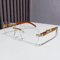 Rimless Retro Sunglasses With Metal Temples For Men Women 5
