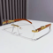 Rimless Retro Sunglasses With Metal Temples For Men Women 5