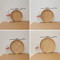 Handwoven Bamboo Basket Tray For Fruit Bread Home Decoration 5