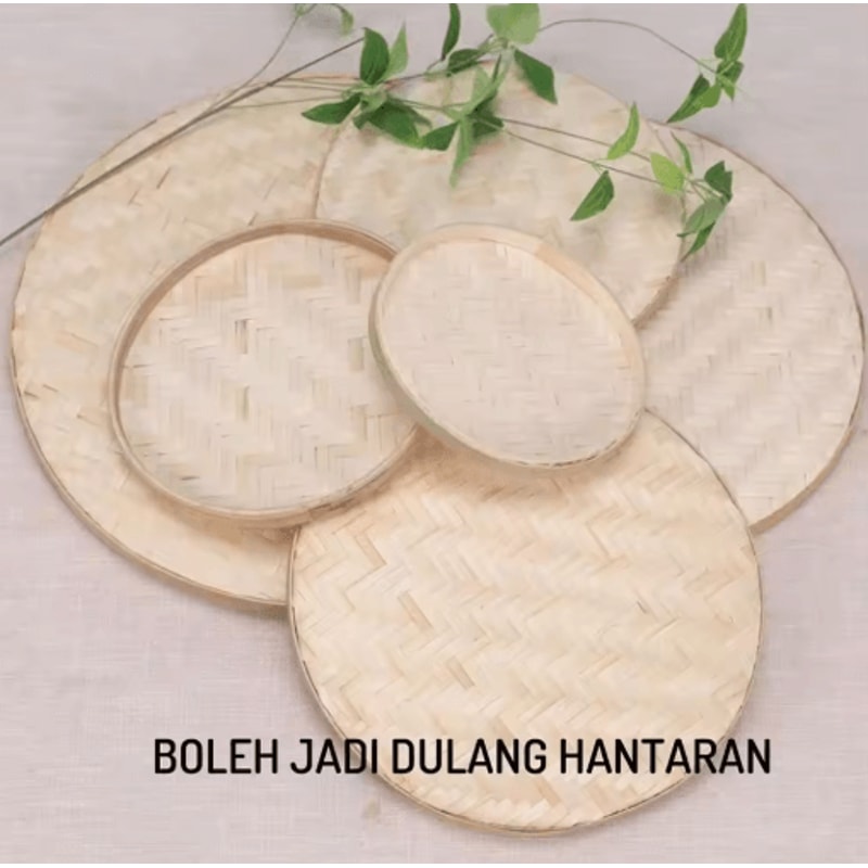 Handwoven Bamboo Basket Tray For Fruit Bread Home Decoration 9