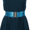 Wide Elastic Sequin Waist Belt With Gold Buckle For Women 13
