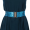 Wide Elastic Sequin Waist Belt With Gold Buckle For Women 13