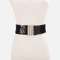 Wide Elastic Sequin Waist Belt With Gold Buckle For Women 14