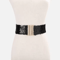 Wide Elastic Sequin Waist Belt With Gold Buckle For Women 14