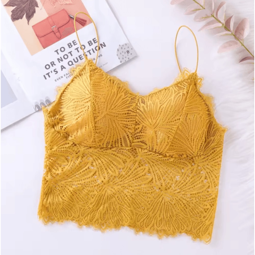 Lace Sleeveless Crop Top Bralette For Womens Summer Fashion 1