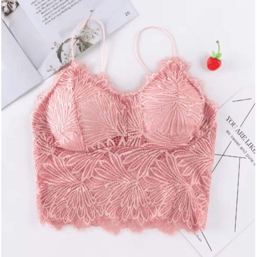 Lace Sleeveless Crop Top Bralette For Womens Summer Fashion 3
