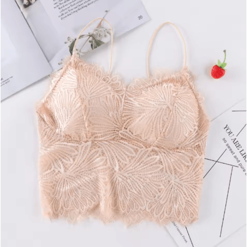 Lace Sleeveless Crop Top Bralette For Womens Summer Fashion 4