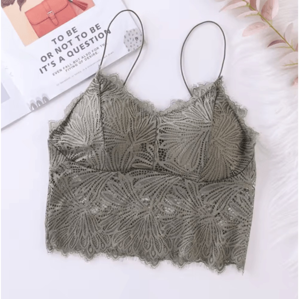 Lace Sleeveless Crop Top Bralette For Womens Summer Fashion 6