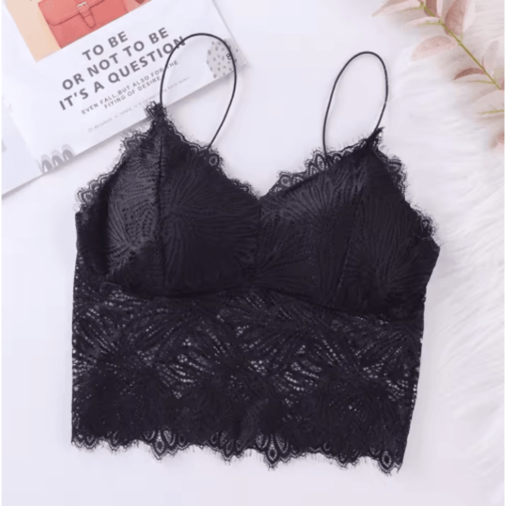 Lace Sleeveless Crop Top Bralette For Womens Summer Fashion 7