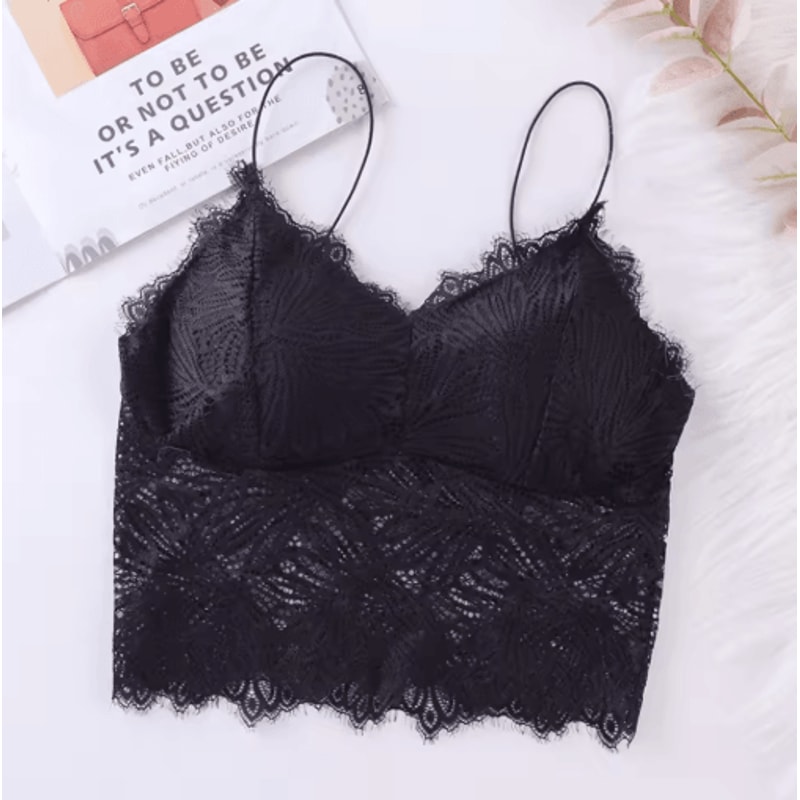 Lace Sleeveless Crop Top Bralette For Womens Summer Fashion 7