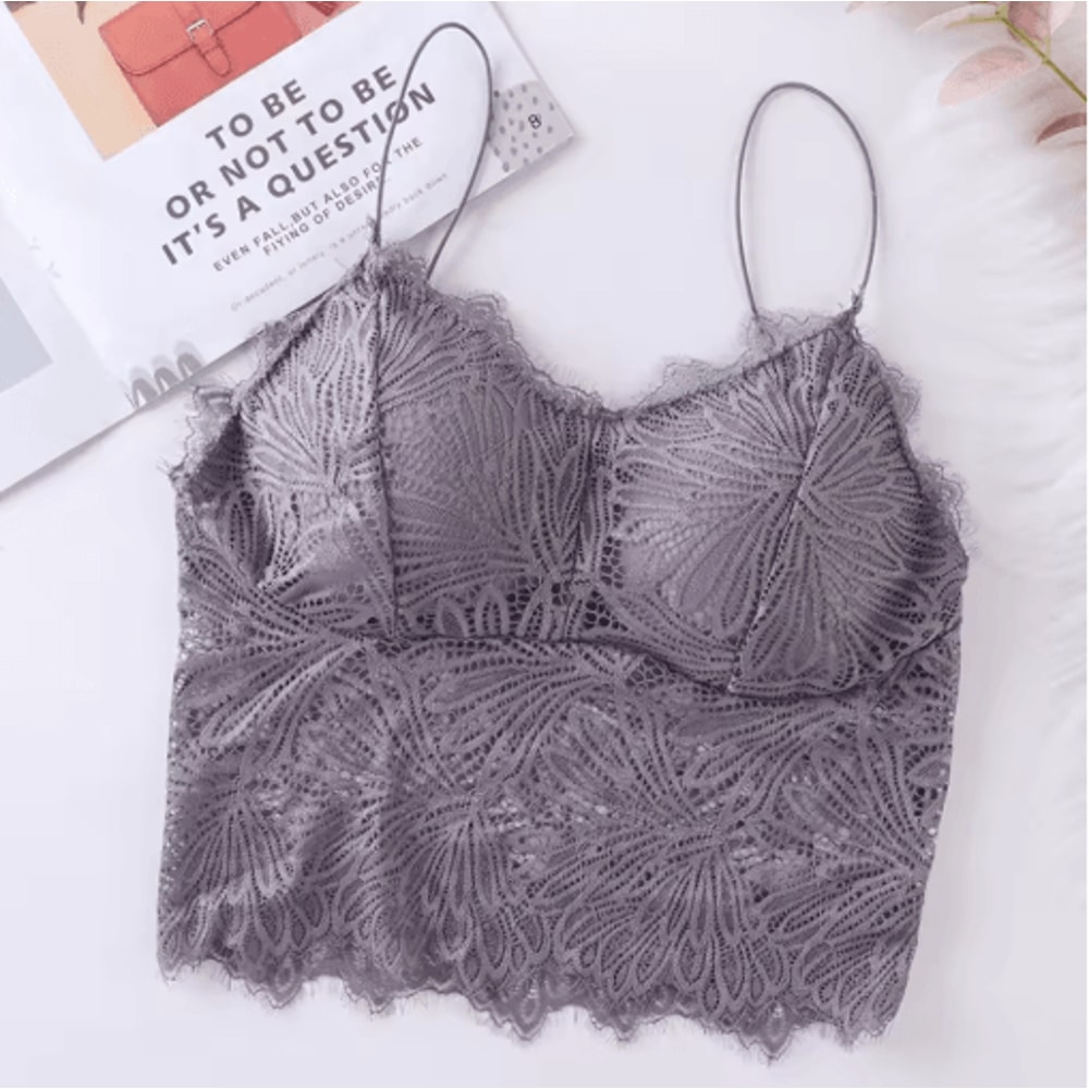 Lace Sleeveless Crop Top Bralette For Womens Summer Fashion 8